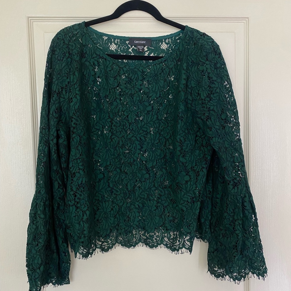 Green Lace Top